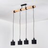 Bassagoda Hanglamp, Hanglamp Natuurlijke kleuren, Zwart, 4-lichts