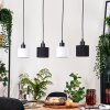 Bassagoda Hanglamp, Hanglamp Natuurlijke kleuren, Zwart, 4-lichts