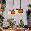 Bassagoda Hanglamp, Hanglamp Natuurlijke kleuren, Zwart, 4-lichts