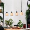 Cavaca Hanglamp, Hanglamp Natuurlijke kleuren, Zwart, 4-lichts