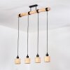 Cavaca Hanglamp, Hanglamp Natuurlijke kleuren, Zwart, 4-lichts