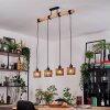 Cando Hanglamp, Hanglamp Natuurlijke kleuren, Zwart, 4-lichts