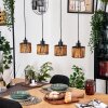 Cando Hanglamp, Hanglamp Natuurlijke kleuren, Zwart, 4-lichts