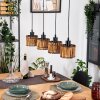 Cando Hanglamp, Hanglamp Natuurlijke kleuren, Zwart, 4-lichts