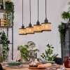 Ramila Hanglamp, Hanglamp Natuurlijke kleuren, Zwart, 4-lichts