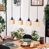 Bongal Hanglamp, Hanglamp Natuurlijke kleuren, Zwart, 4-lichts