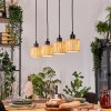 Bongal Hanglamp, Hanglamp Natuurlijke kleuren, Zwart, 4-lichts