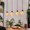 Bongal Hanglamp, Hanglamp Natuurlijke kleuren, Zwart, 4-lichts