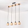 Bongal Hanglamp, Hanglamp Natuurlijke kleuren, Zwart, 4-lichts
