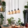 Bongal Hanglamp, Hanglamp Natuurlijke kleuren, Zwart, 4-lichts