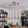 Koyoto Hanglamp, Kogellampje, Hanglamp Natuurlijke kleuren, Zwart, 4-lichts