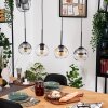 Koyoto Hanglamp, Kogellampje, Hanglamp Natuurlijke kleuren, Zwart, 4-lichts