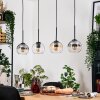 Koyoto Hanglamp, Kogellampje, Hanglamp Natuurlijke kleuren, Zwart, 4-lichts