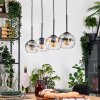 Koyoto Hanglamp, Kogellampje, Hanglamp Natuurlijke kleuren, Zwart, 4-lichts