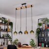 Koyoto Hanglamp, Kogellampje, Hanglamp Natuurlijke kleuren, Zwart, 4-lichts