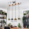 Koyoto Hanglamp, Kogellampje, Hanglamp Natuurlijke kleuren, Zwart, 4-lichts