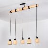 Cavaca Hanglamp, Hanglamp Natuurlijke kleuren, Zwart, 5-lichts