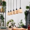Cavaca Hanglamp, Hanglamp Natuurlijke kleuren, Zwart, 5-lichts
