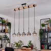 Koyoto Hanglamp, Kogellampje, Hanglamp Natuurlijke kleuren, Zwart, 5-lichts