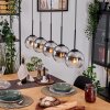 Koyoto Hanglamp, Kogellampje, Hanglamp Natuurlijke kleuren, Zwart, 5-lichts