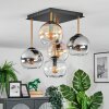 Koyoto Plafondlamp, Kogellampje Goud, Zwart, 5-lichts
