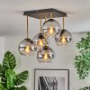 Koyoto Plafondlamp, Kogellampje Goud, Zwart, 5-lichts