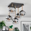 Koyoto Plafondlamp, Kogellampje Goud, Zwart, 5-lichts