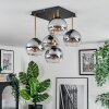 Koyoto Plafondlamp, Kogellampje Goud, Zwart, 5-lichts