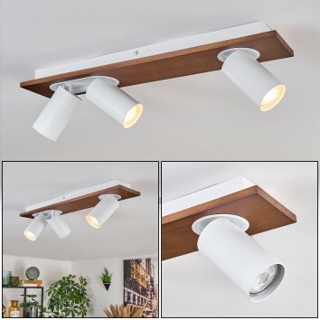 Dalan Plafondlamp, Plafondspot LED Natuurlijke kleuren, Wit, 3-lichts