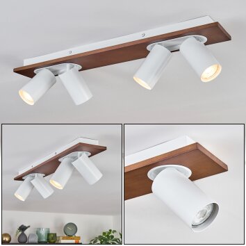 Dalan Plafondlamp, Plafondspot LED Natuurlijke kleuren, Wit, 4-lichts