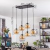 Koyoto Hanglamp, Kogellampje, Hanglamp Amber, 6-lichts