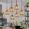Koyoto Hanglamp, Kogellampje, Hanglamp Amber, 6-lichts