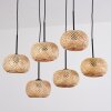 Bauro Hanglamp, Hanglamp Natuurlijke kleuren, 6-lichts