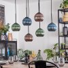 Koyoto Hanglamp, Kogellampje, Hanglamp Rookkleurig, 6-lichts