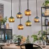 Koyoto Hanglamp, Kogellampje, Hanglamp Rookkleurig, 6-lichts