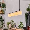 Bassagoda Hanglamp, Hanglamp Natuurlijke kleuren, Zwart, 4-lichts