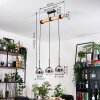 Koyoto Hanglamp, Kogellampje, Hanglamp Natuurlijke kleuren, Zwart, 3-lichts