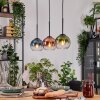 Koyoto Hanglamp, Kogellampje, Hanglamp Natuurlijke kleuren, Zwart, 3-lichts