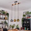 Koyoto Hanglamp, Kogellampje, Hanglamp Natuurlijke kleuren, Zwart, 3-lichts