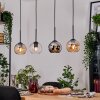 Koyoto Hanglamp, Kogellampje, Hanglamp Natuurlijke kleuren, Zwart, 4-lichts