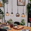 Koyoto Hanglamp, Kogellampje, Hanglamp Natuurlijke kleuren, Zwart, 4-lichts