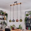 Koyoto Hanglamp, Kogellampje, Hanglamp Natuurlijke kleuren, Zwart, 4-lichts
