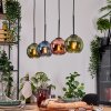 Koyoto Hanglamp, Kogellampje, Hanglamp Natuurlijke kleuren, Zwart, 4-lichts
