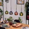 Koyoto Hanglamp, Kogellampje, Hanglamp Natuurlijke kleuren, Zwart, 4-lichts