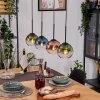 Koyoto Hanglamp, Kogellampje, Hanglamp Natuurlijke kleuren, Zwart, 4-lichts