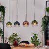 Koyoto Hanglamp, Kogellampje, Hanglamp Natuurlijke kleuren, Zwart, 4-lichts