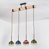 Koyoto Hanglamp, Kogellampje, Hanglamp Natuurlijke kleuren, Zwart, 4-lichts