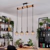 Koyoto Hanglamp, Kogellampje, Hanglamp Natuurlijke kleuren, Zwart, 4-lichts