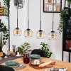 Koyoto Hanglamp, Kogellampje, Hanglamp Natuurlijke kleuren, Zwart, 4-lichts