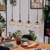 Koyoto Hanglamp, Kogellampje, Hanglamp Natuurlijke kleuren, Zwart, 4-lichts